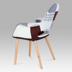 Jídelní židle Linh patchwork (SET 2 ks), barevná - 4