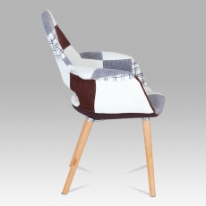 Jídelní židle Linh patchwork (SET 2 ks), barevná - 8