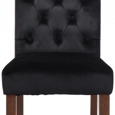 Jídelní židle Lisburn, samet, černá - 2
