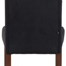 Jídelní židle Lisburn, samet, černá - 5