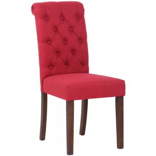 Jídelní židle Lisburn, textil, červená - 1