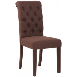 Jídelní židle Lisburn, textil, hnědá
