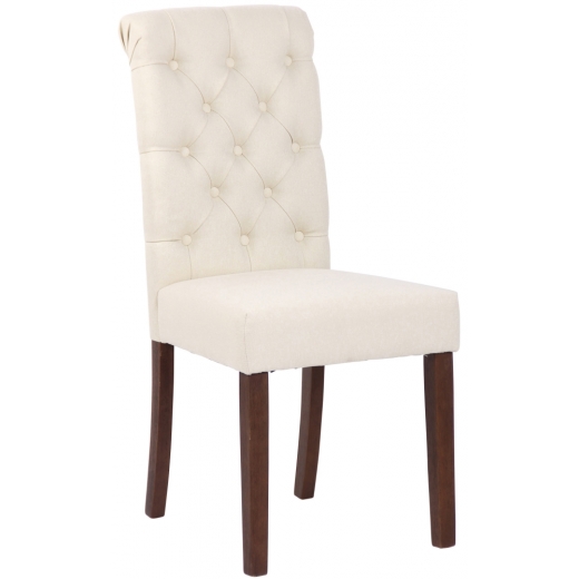 Jídelní židle Lisburn, textil, krémová - 1