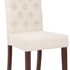 Jídelní židle Lisburn, textil, krémová - 1