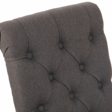 Jídelní židle Lisburn, textil, tmavě šedá - 6