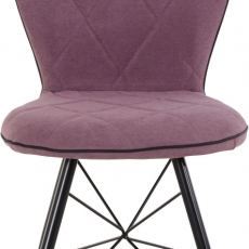 Jídelní židle Lore (SET 2 ks), antracitová / růžová - 2
