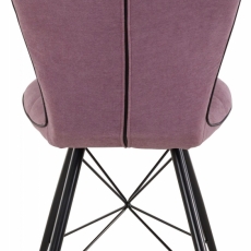 Jídelní židle Lore (SET 2 ks), antracitová / růžová - 4