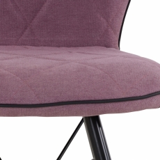 Jídelní židle Lore (SET 2 ks), antracitová / růžová - 5
