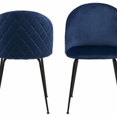 Jídelní židle Louise (SET 2ks), modrá - 3