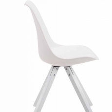 Jídelní židle Louse, bílá / stříbrná - 3