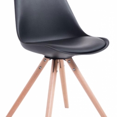 Jídelní židle Louse, černá / dřevo - 1
