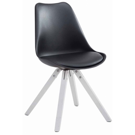 Jídelní židle Louse, černá / stříbrná - 1