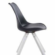 Jídelní židle Louse, černá / stříbrná - 3