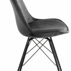 Jídelní židle Luis (SET 2 ks), tmavě šedá - 3