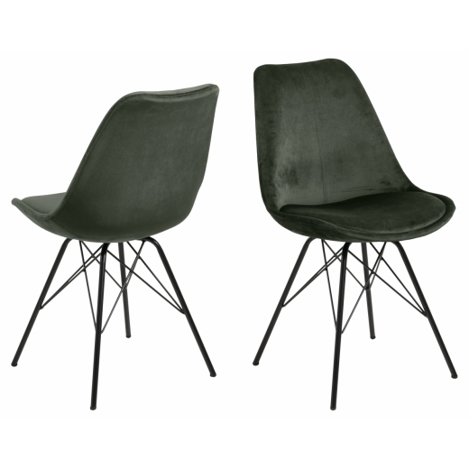 Jídelní židle Luis (SET 2 ks), tmavě zelená - 1