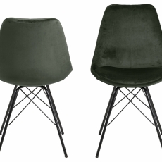 Jídelní židle Luis (SET 2 ks), tmavě zelená - 2