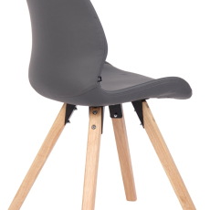 Jídelní židle Luna (SET 2 ks), syntetická kůže, šedá - 3