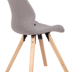 Jídelní židle Luna (SET 2 ks), textil, šedá - 3