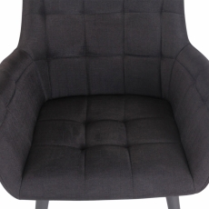 Jídelní židle Lyss, textil, černá - 6