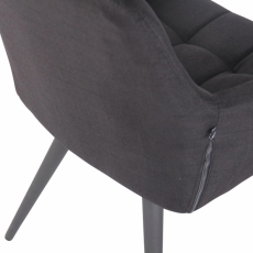 Jídelní židle Lyss, textil, černá - 7