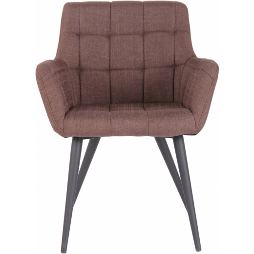 Jídelní židle Lyss, textil, hnědá - 1