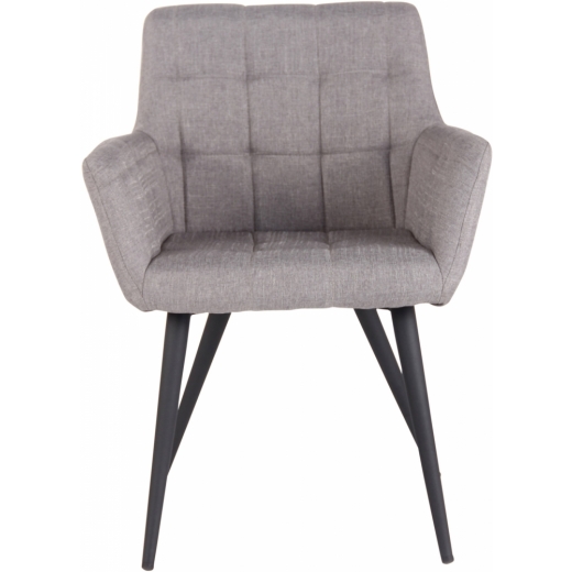 Jídelní židle Lyss, textil, šedá - 1