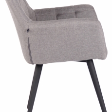 Jídelní židle Lyss, textil, šedá - 2