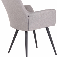 Jídelní židle Lyss, textil, šedá - 3