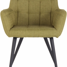 Jídelní židle Lyss, textil, zelená - 1