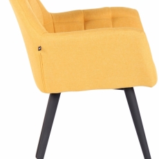 Jídelní židle Lyss, textil, žlutá - 2