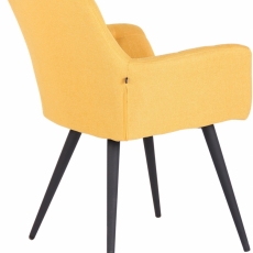 Jídelní židle Lyss, textil, žlutá - 3