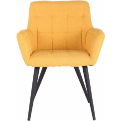 Jídelní židle Lyss, textil, žlutá