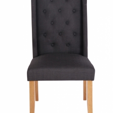 Jídelní židle Malea, textil, černá - 2