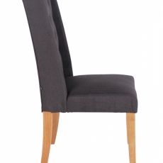 Jídelní židle Malea, textil, černá - 3