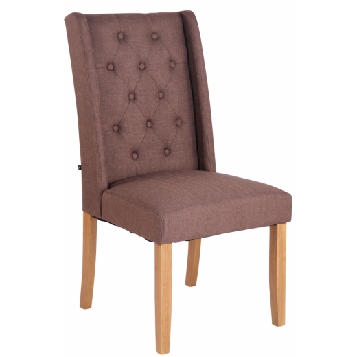 Jídelní židle Malea, textil, hnědá - 1