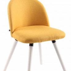 Jídelní židle Mandel textil, bílé nohy - 1