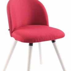 Jídelní židle Mandel textil, bílé nohy - 10