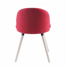 Jídelní židle Mandel textil, bílé nohy - 14