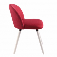 Jídelní židle Mandel textil, bílé nohy - 12