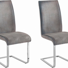 Jídelní židle Mant (SET 2 ks), světle šedá - 1