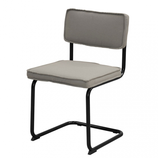 Jídelní židle Maria, černá podnož (SET 4 ks), šedá - 1