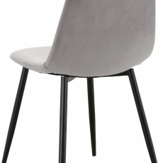 Jídelní židle Matcha, samet, černá / šedá - 5