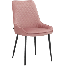 Jídelní židle Maya (SET 2 ks), samet, růžová - 4