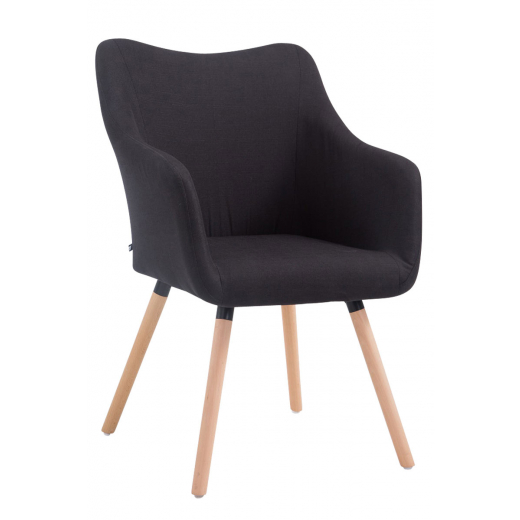 Jídelní židle McCoy, textil, černá - 1
