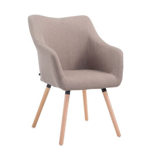 Jídelní židle McCoy, textil, taupe - 1
