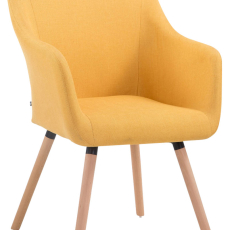 Jídelní židle McCoy, textil, žlutá - 1