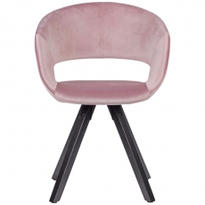 Jídelní židle Melany, samet, růžová - 2