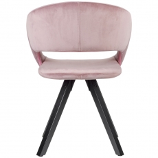 Jídelní židle Melany, samet, růžová - 6