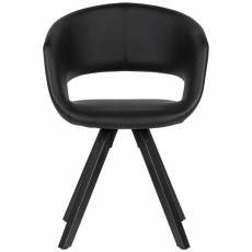 Jídelní židle Melany, syntetická kůže, černá - 2