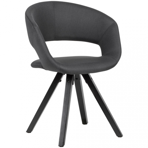 Jídelní židle Melany, textil, černá - 1